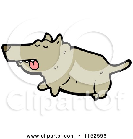 Cartoon of a Dog - Royalty Free Vector Illustration by lineartestpilot