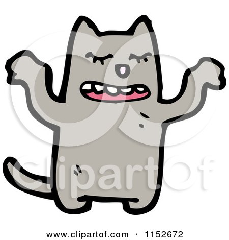 Cartoon of a Cat - Royalty Free Vector Illustration by lineartestpilot