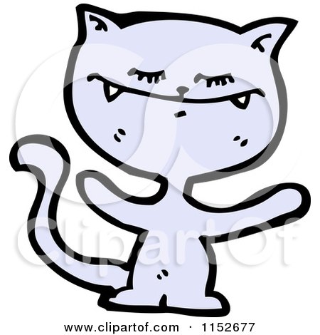 Cartoon of a Cat - Royalty Free Vector Illustration by lineartestpilot