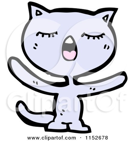 Cartoon of a Cat - Royalty Free Vector Illustration by lineartestpilot