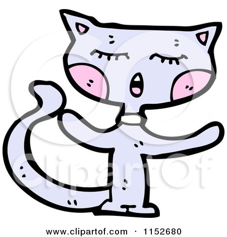 Cartoon of a Cat - Royalty Free Vector Illustration by lineartestpilot