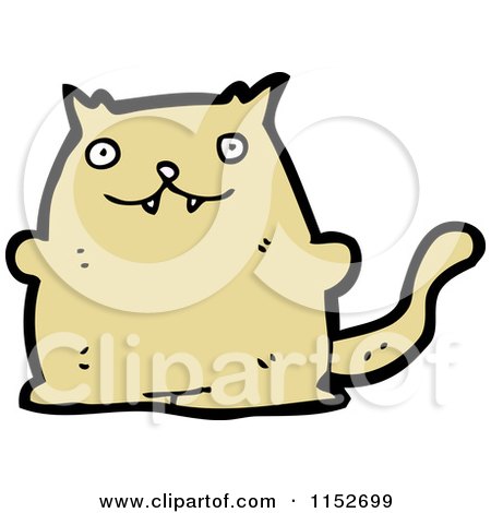 Cartoon of a Cat - Royalty Free Vector Illustration by lineartestpilot