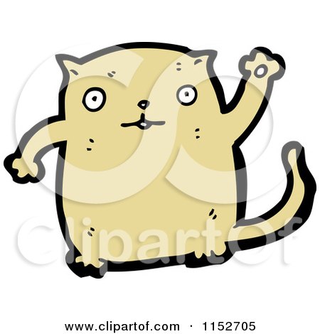 Cartoon of a Cat - Royalty Free Vector Illustration by lineartestpilot