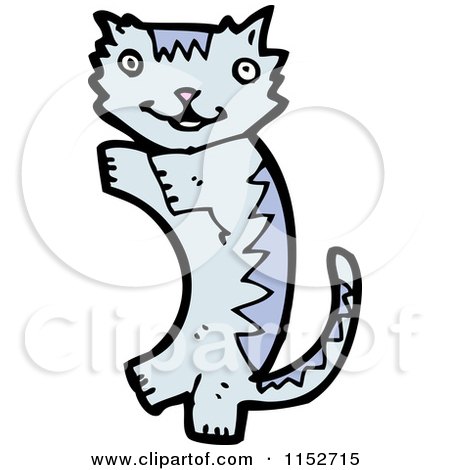 Cartoon of a Cat - Royalty Free Vector Illustration by lineartestpilot