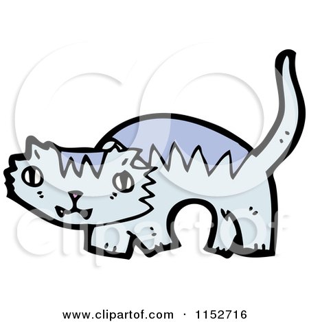 Cartoon of a Cat - Royalty Free Vector Illustration by lineartestpilot