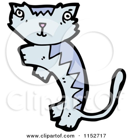 Cartoon of a Cat - Royalty Free Vector Illustration by lineartestpilot