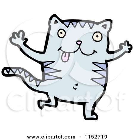 Cartoon of a Cat - Royalty Free Vector Illustration by lineartestpilot