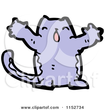 Cartoon of a Cat - Royalty Free Vector Illustration by lineartestpilot