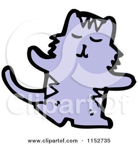 Cartoon of a Cat - Royalty Free Vector Illustration by lineartestpilot