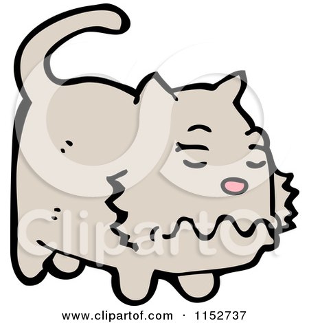 Cartoon of a Cat - Royalty Free Vector Illustration by lineartestpilot