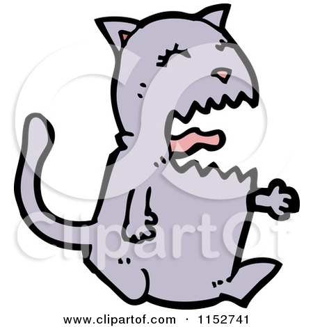 Cartoon of a Cat - Royalty Free Vector Illustration by lineartestpilot