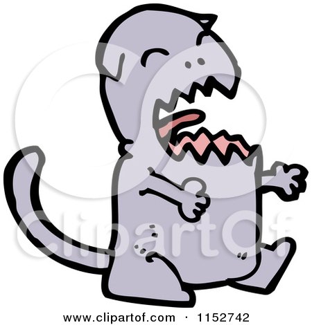 Cartoon of a Cat - Royalty Free Vector Illustration by lineartestpilot