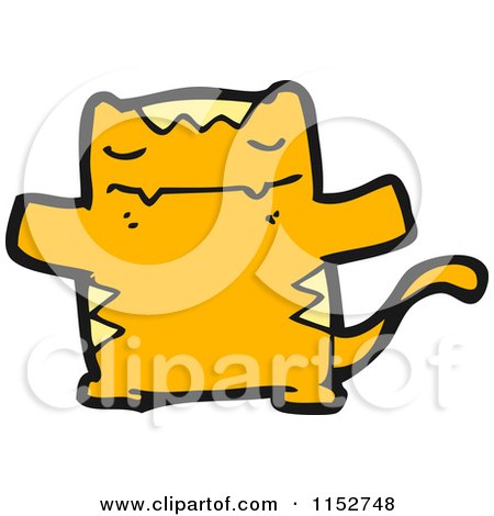 Cartoon of a Ginger Cat - Royalty Free Vector Illustration by lineartestpilot