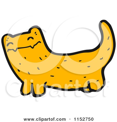 Cartoon of a Ginger Cat - Royalty Free Vector Illustration by lineartestpilot