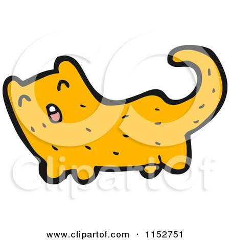 Cartoon of a Ginger Cat - Royalty Free Vector Illustration by lineartestpilot