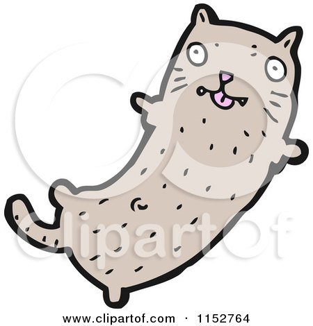 Cartoon of a Cat - Royalty Free Vector Illustration by lineartestpilot