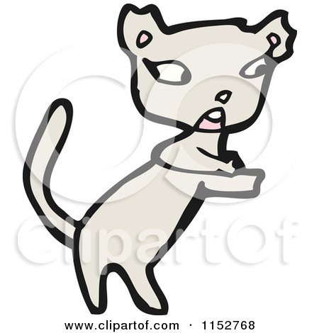 Cartoon of a Cat - Royalty Free Vector Illustration by lineartestpilot