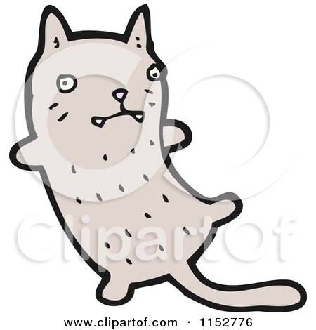 Cartoon of a Cat - Royalty Free Vector Illustration by lineartestpilot