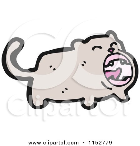 Cartoon of a Cat - Royalty Free Vector Illustration by lineartestpilot