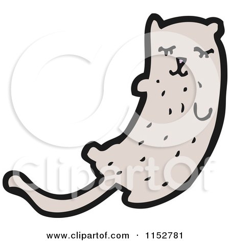 Cartoon of a Cat - Royalty Free Vector Illustration by lineartestpilot