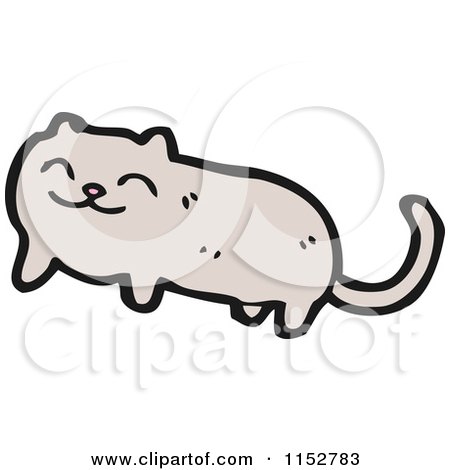 Cartoon of a Cat - Royalty Free Vector Illustration by lineartestpilot