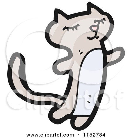 Cartoon of a Cat - Royalty Free Vector Illustration by lineartestpilot