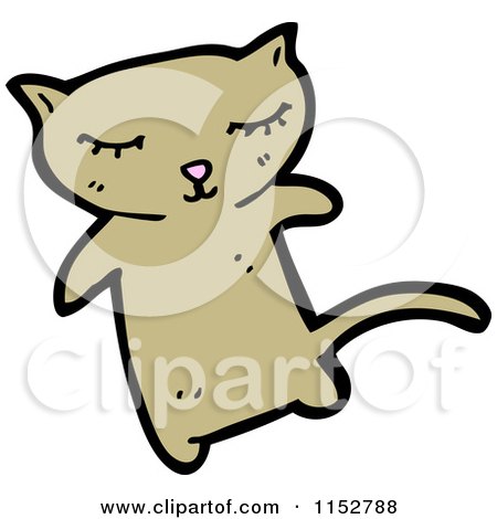 Cartoon of a Cat - Royalty Free Vector Illustration by lineartestpilot