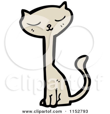 Cartoon of a Cat - Royalty Free Vector Illustration by lineartestpilot