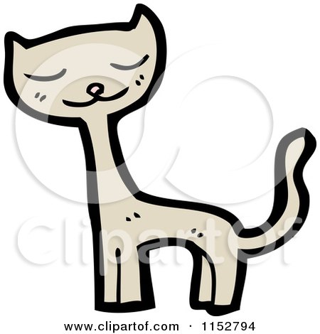 Cartoon of a Cat - Royalty Free Vector Illustration by lineartestpilot