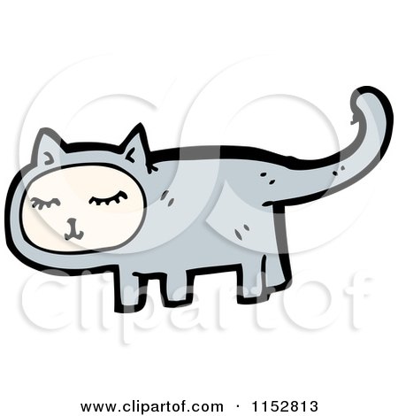 Cartoon of a Cat - Royalty Free Vector Illustration by lineartestpilot