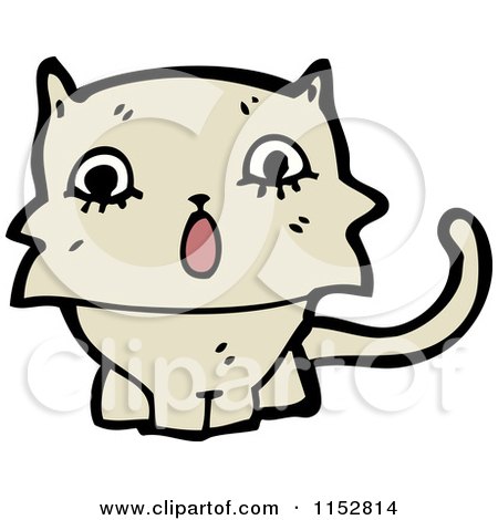 Cartoon of a Cat - Royalty Free Vector Illustration by lineartestpilot