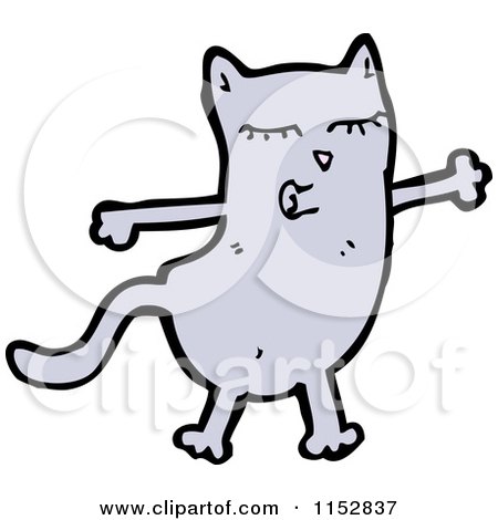 Cartoon of a Cat - Royalty Free Vector Illustration by lineartestpilot