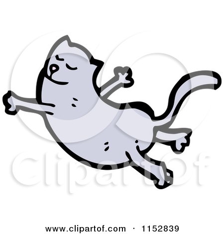 Cartoon of a Cat - Royalty Free Vector Illustration by lineartestpilot