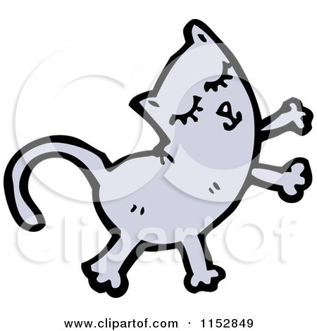 Cartoon of a Cat - Royalty Free Vector Illustration by lineartestpilot