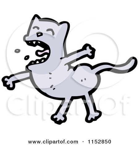 Cartoon of a Cat - Royalty Free Vector Illustration by lineartestpilot