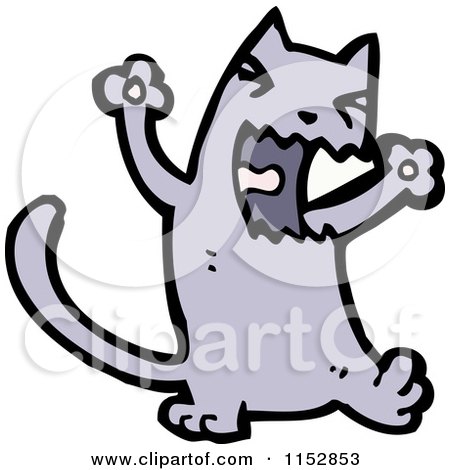 Cartoon of a Cat - Royalty Free Vector Illustration by lineartestpilot