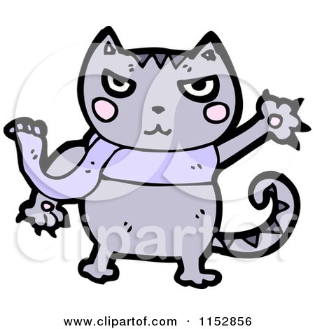 Cartoon of a Cat - Royalty Free Vector Illustration by lineartestpilot