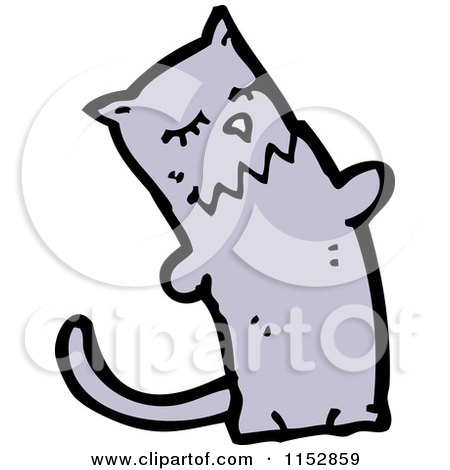 Cartoon of a Cat - Royalty Free Vector Illustration by lineartestpilot