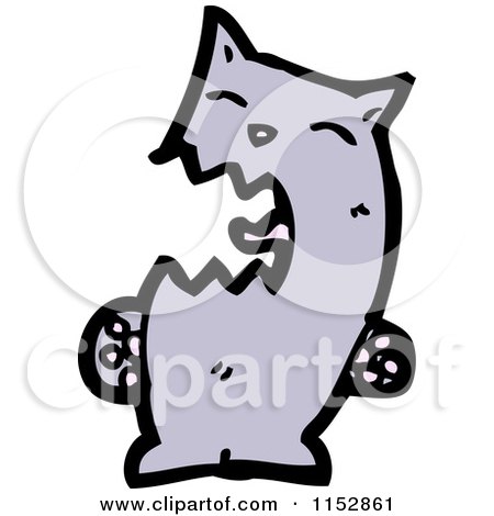 Cartoon of a Cat - Royalty Free Vector Illustration by lineartestpilot