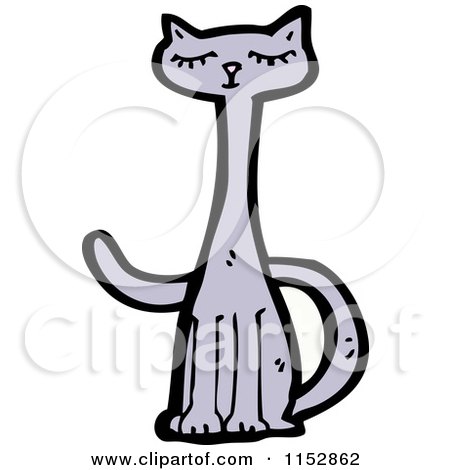 Cartoon of a Cat - Royalty Free Vector Illustration by lineartestpilot