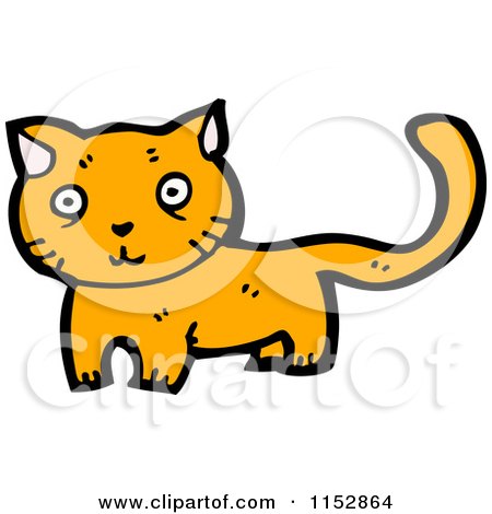 Cartoon of a Ginger Cat - Royalty Free Vector Illustration by lineartestpilot