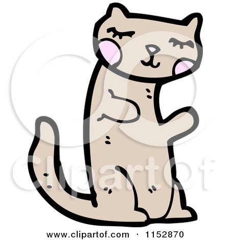 Cartoon of a Cat - Royalty Free Vector Illustration by lineartestpilot