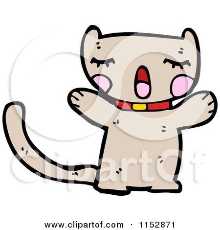 Cartoon of a Cat - Royalty Free Vector Illustration by lineartestpilot