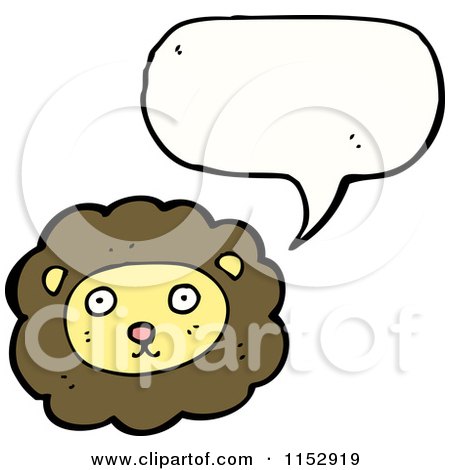 Cartoon of a Talking Lion - Royalty Free Vector Illustration by lineartestpilot