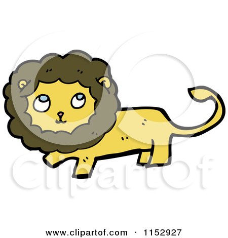 Cartoon of a Male Lion - Royalty Free Vector Illustration by lineartestpilot