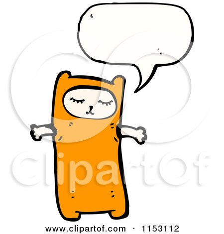 Cartoon of a Talking Kid in a Cat Costume - Royalty Free Vector Illustration by lineartestpilot