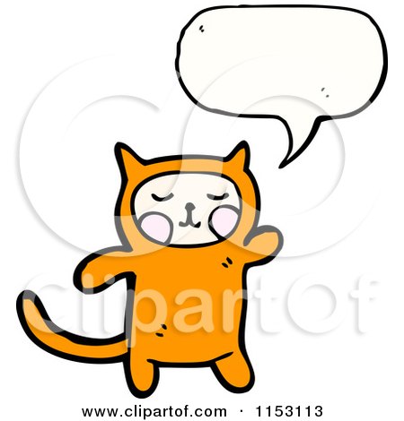 Cartoon of a Talking Kid in a Cat Costume - Royalty Free Vector Illustration by lineartestpilot
