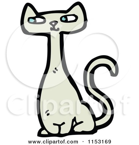 Cartoon of a Cat - Royalty Free Vector Illustration by lineartestpilot