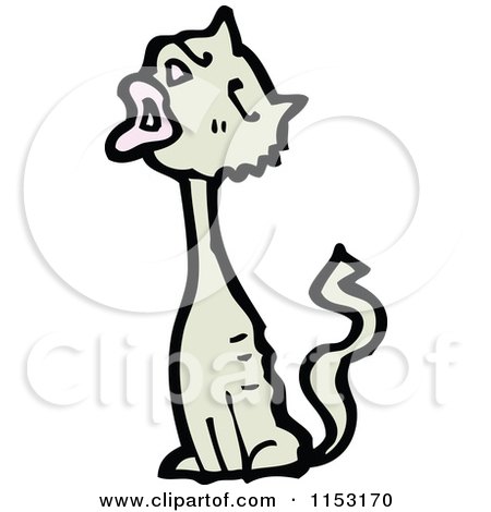 Cartoon of a Cat - Royalty Free Vector Illustration by lineartestpilot