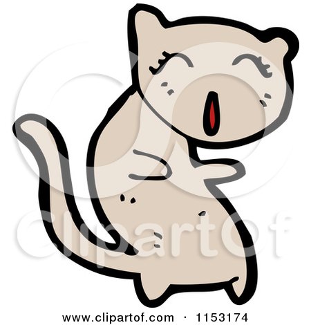 Cartoon of a Cat - Royalty Free Vector Illustration by lineartestpilot